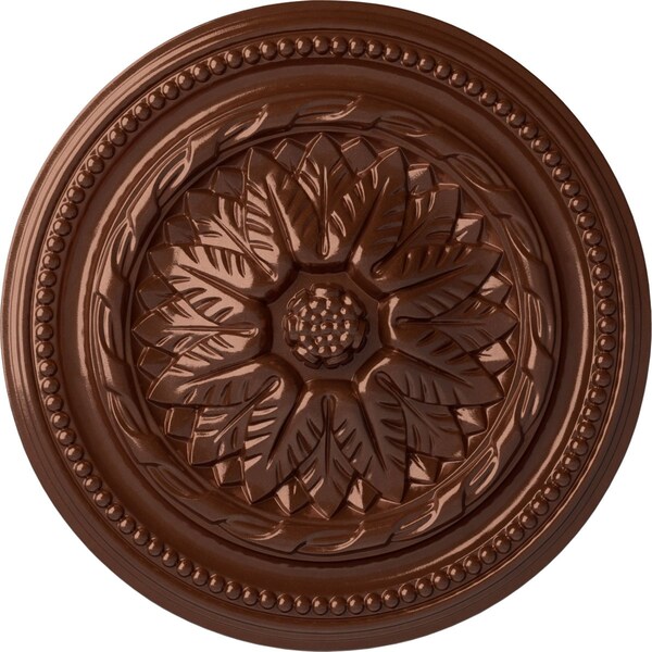 Ekena Millwork Wigan Ceiling Medallion, Hand-Painted Copper Penny, 16"OD x 2 1/4"P CM16WGCPS - main